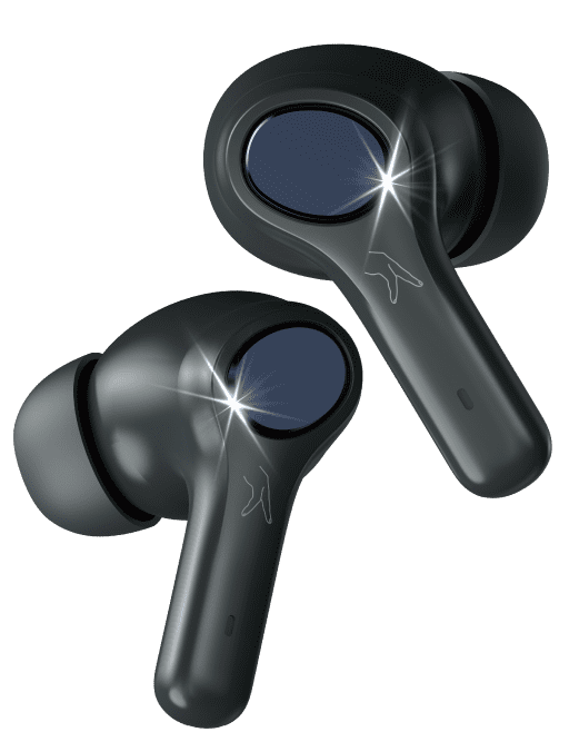 FINGERS Go-Crystal True Wireless Earbuds Sparkling With Crystal Atop On Buds