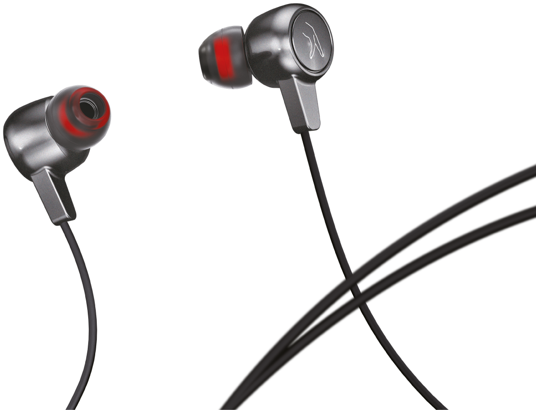 Beautiful shot of FINGERS soundElite in-ear wired earphones in Rich Grey colour