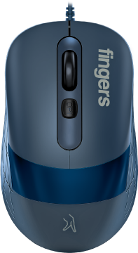 Royal Blue Color Of FINGERS SuperHit Wired Mouse