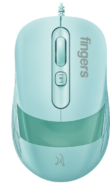 Sea Blue Color Of FINGERS SuperHit Wired Mouse