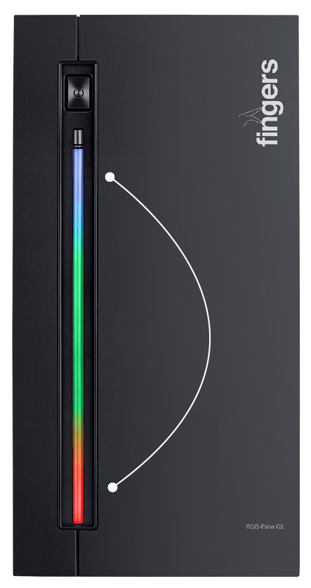 ATX Chassis - Fingers Flow-RGB-C2 With SMPS